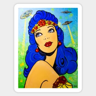 Wonderful woman. Unearthly beauty Sticker